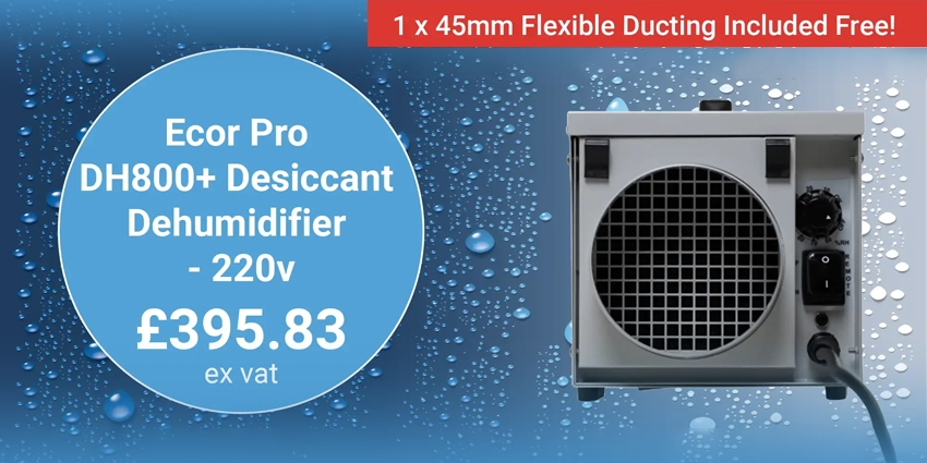 Ecor Pro DH800+ Desiccant Dehumidifier - 220v