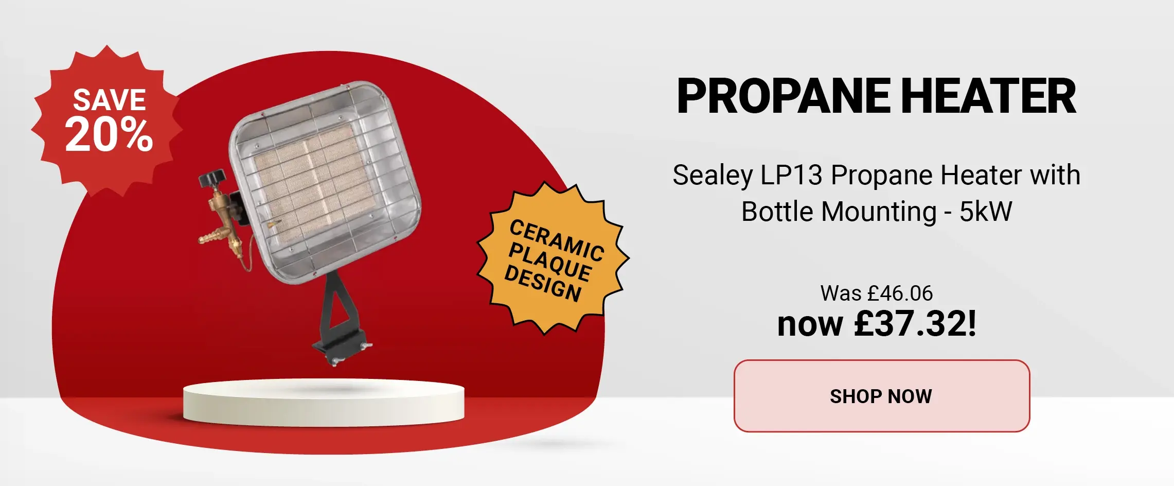 Sealey LP13 Propane Heater with Bottle Mounting