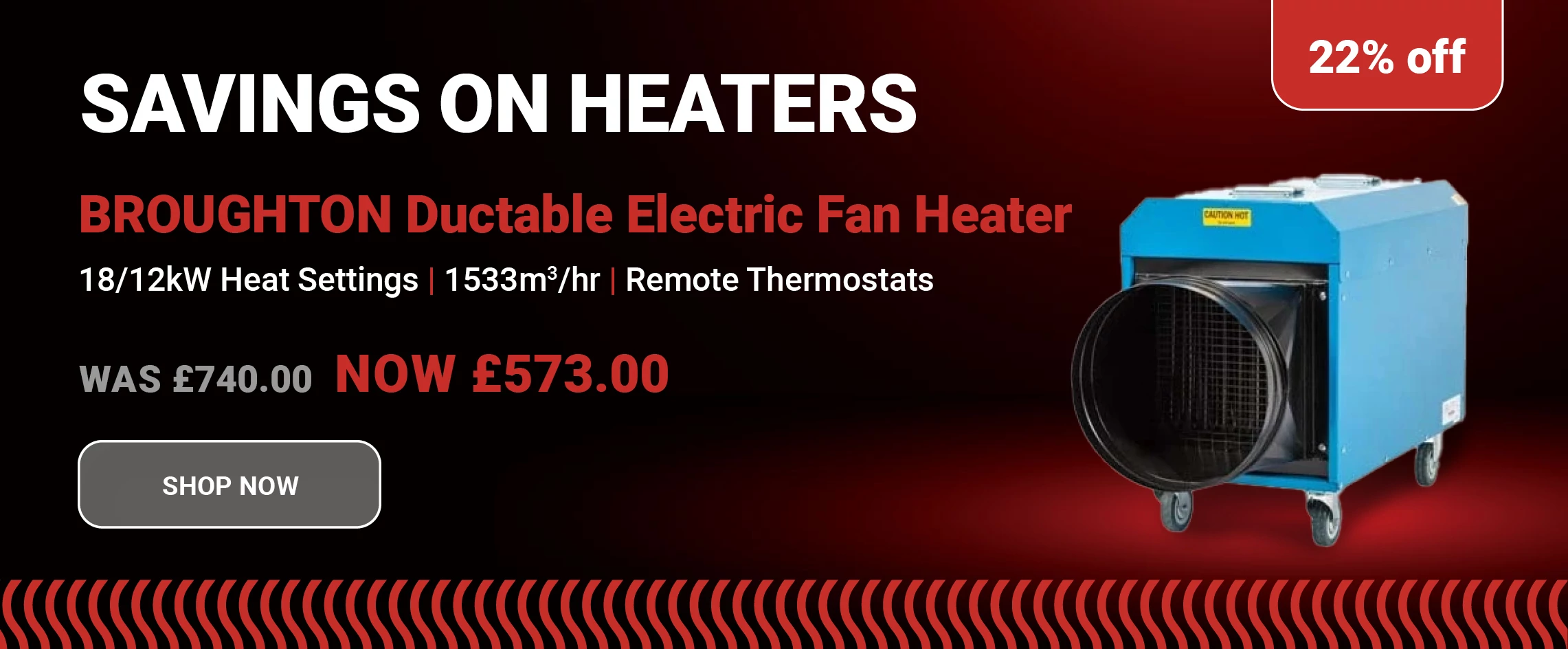 Broughton FFHT32 Ductable Electric Fan Heater - Now £573