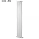 Towelrads Merlo Single Vertical Radiator - White