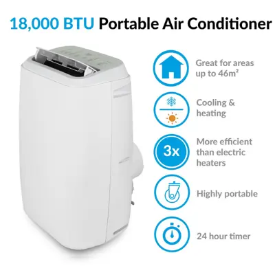 electriQ P18HP Portable Air Conditioner 230v