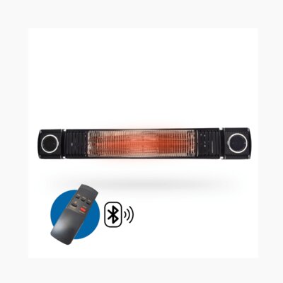 United Automation Wall Mounted 2kW Infrared Patio Heater With Speakers and Remote