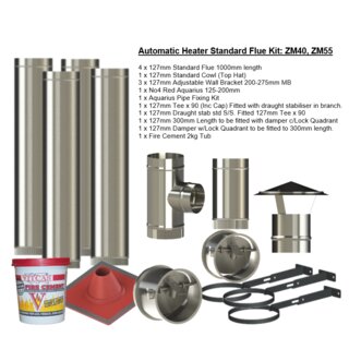 ZM003FLKIT Complete Standard Flue Kit for ZM Heater Models ZM40 & ZM55