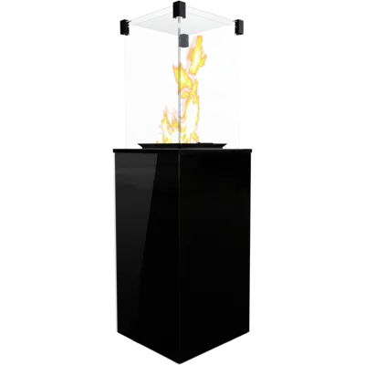 Kratki Real Flame Patio Heater - Black Glass Base Panels - Manual