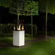 Kratki Mini Real Flame Patio Heater - White Glass Base Panels - Manual