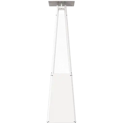 Kratki Umbrella Real Flame Pyramid Patio Heater - White with Brackets