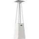 Kratki Umbrella Real Flame Pyramid Patio Heater - White with Brackets