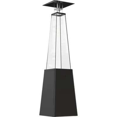 Kratki Umbrella Real Flame Pyramid Patio Heater - Black