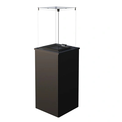 Woodford Gas Patio Heater with Black Steel Panels