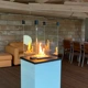 Woodford Gas Patio Heater with White Glass Panels