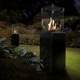 Woodford Gas Patio Heater with Black Glass Panels