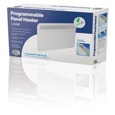 Prem-I-Air White Modern Portable Electric Curved Oil Filled Radiator Heater  -NEW
