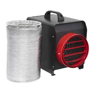 Sealey DEH5001 Industrial Fan Heater with 6m Ducting - 3 Phase