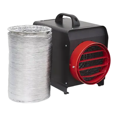 Sealey DEH5001 Industrial Fan Heater with 6m Ducting - 3 Phase