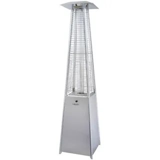 Tahiti II Real Flame Pyramid Patio Heater - Stainless Steel