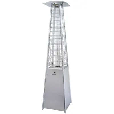 Tahiti II Real Flame Pyramid Patio Heater - Stainless Steel