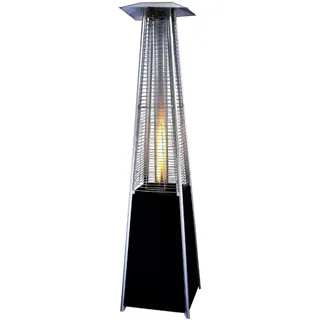 Tahiti II Real Flame Pyramid Patio Heater - Black