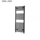 Towelrads Pisa Straight Towel Rail - Black