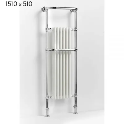 Towelrads Hampshire Towel Radiator - Chrome & White