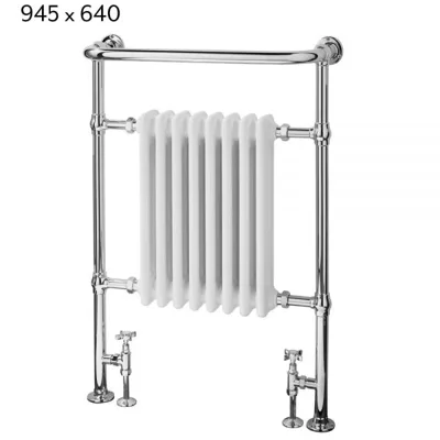 Towelrads Portchester Towel Radiator - Chrome & White